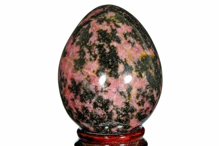 Polished Rhodonite Egg - Madagascar #172502